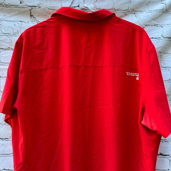 Nike Ohio State Polo On-Field Buckeyes XXL Red Sideline Polo Breathable Football - Picture 5 of 10